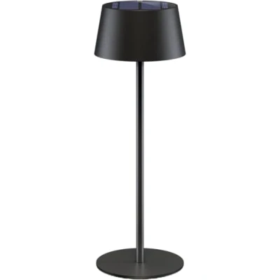Afbeelding van Draadloze LED Tafel lamp Solar en USB C Warm wit dimbaar 180 lm Zwart