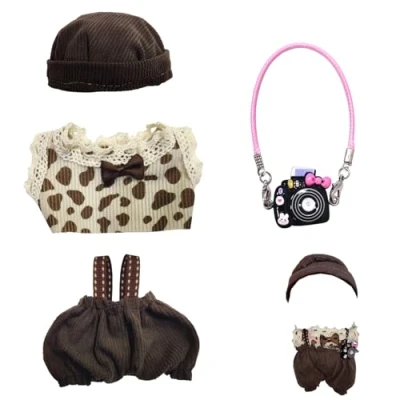 Afbeelding van Gxlaihly 17 cm poppenkleding, Labubu verkleedkleding voor poppen, outfit, geschikt poppen van (B12 (pluche dieren niet inbegrepen)