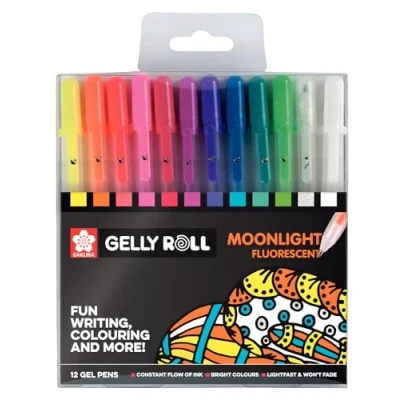 Afbeelding van Sakura roller Gelly Roll Moonlight, etui van 12 stuks in geassorteerde kleuren gelroller