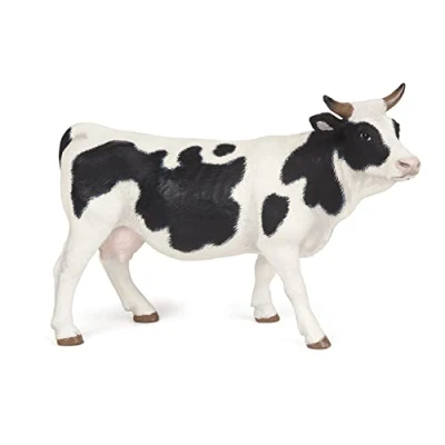 Afbeelding van Papo Zwarte en witte koe LA Vie A Farm Dierenfiguur, 51148, meerkleurig