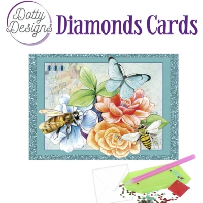 Afbeelding van Dotty Designs Diamond Cards Bees and Butterflies