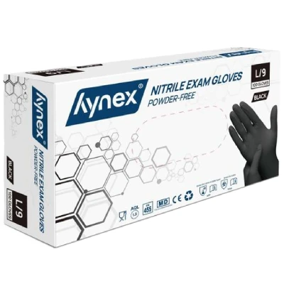 Afbeelding van Handschoen Hynex L nitril 100 stuks zwart
