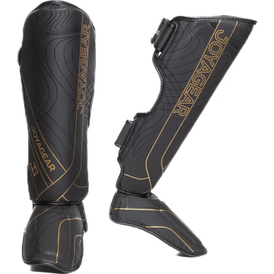 Afbeelding van Joya Essential Scheenbeschermers Zwart met goud XL
