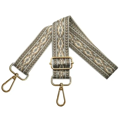 Afbeelding van Verstelbare schouderriem voor damestassen, verwisselbare tassenriem, breedte 3,8 cm, met goudkleurige karabijnhaak, schoudertas, donkerkaki, N37