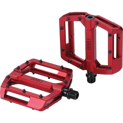 Afbeelding van BBB Cycling Enigma Fietspedalen MTB Platformpedalen met Grip Pinnen Mountainbike Mat Rood 100 x mm BPD 38