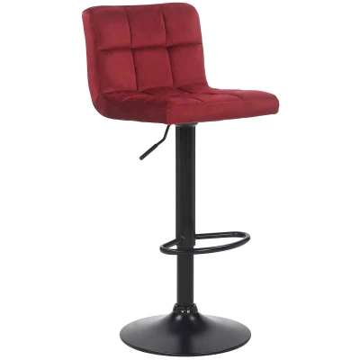 Afbeelding van Barkruk Simo Velvet, Rood