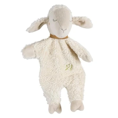 Afbeelding van Handpop van natuurlijk schaap speelkameraad, slaaphulp, marionet en knuffeldier katoen uit gecontroleerde biologische teelt (kbA) voor baby&#039;s peuters vanaf 0 maanden