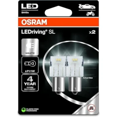 Image de 2 ampoules led osram p21w base 31mm cool white ledriving® 6000k 12