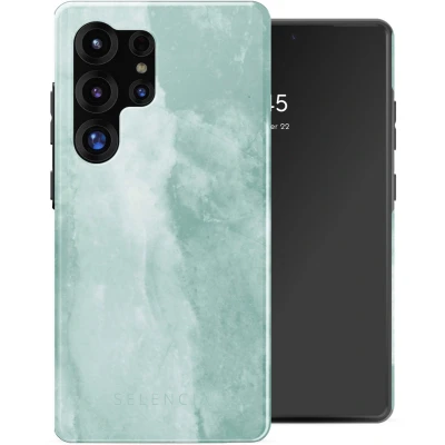 Afbeelding van Selencia Hoesje Geschikt voor Samsung Galaxy S25 Ultra Vivid Backcover Marble Grayed Jade