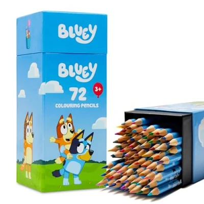 Afbeelding van Bluey kleurpotloden voor kinderen, set met 72 verschillende kleuren