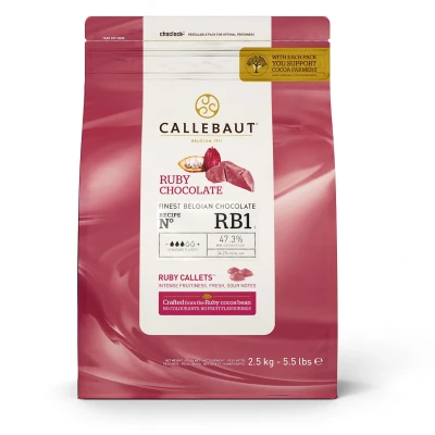 Afbeelding van Callebaut Chocolade Callets Ruby 2,5 kg (RB1)