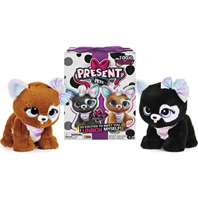 Afbeelding van Spin Master Speelset Present Pets Pup Junior 30 Cm Pluche