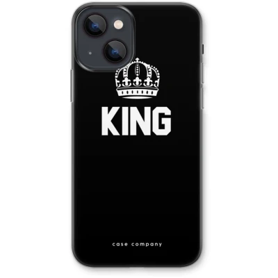 Afbeelding van Case Company® hoesje geschikt voor iPhone 13 King zwart Soft Cover Telefoonhoesje Bescherming aan alle Kanten en Schermrand