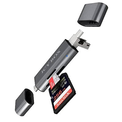 Image de ICY BOX IB CR200 C Lecteur de carte (MMC SD microSD SDHC microSDHC SDXC microSDXC UHS I I) USB 2.0