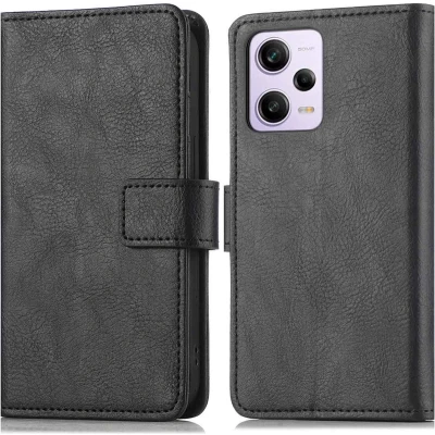 Afbeelding van iMoshion Hoesje Geschikt voor Xiaomi Redmi Note 12 Pro Plus Met Pasjeshouder Luxe Bookcase Zwart