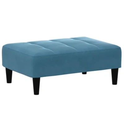 Afbeelding van Voetenbank 77x55x31 cm fluweel blauw