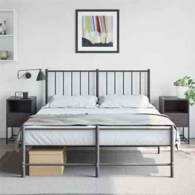 Afbeelding van Nachtkastjes 2 st 36x39x60,5 cm staal zwart