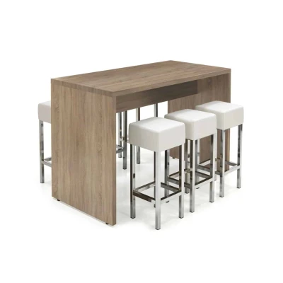 Afbeelding van Statafel of bartafel 160cm x 80cm breed kleur Robson Eiken