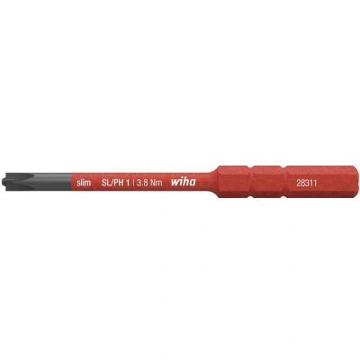 Afbeelding van Wiha VDE Plat, Plus/minus Verwisselbare kling SL/PH 1 75 mm Geschikt voor Torque