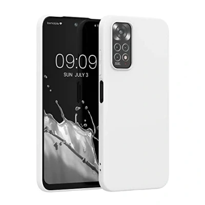 Afbeelding van kwmobile telefoonhoesje geschikt voor Xiaomi Redmi Note 11 / 11S Hoesje smartphone Back cover in mat wit