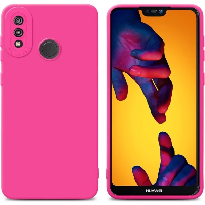 Afbeelding van Cadorabo Hoesje geschikt voor Huawei P20 LITE 2018 / NOVA 3E in Fluid HOTPINK Beschermhoes gemaakt van flexibel TPU silicone Cover Case