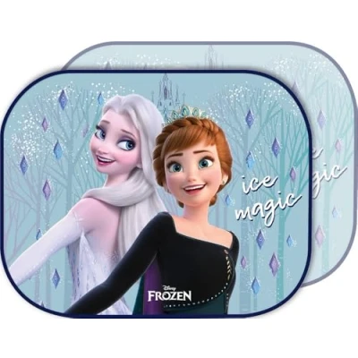 Afbeelding van Disney Frozen ice zijgordijnen, 44 x 35 cm, zonwering voor kinderen, met Elsa en Anna, officiële auto accessoires