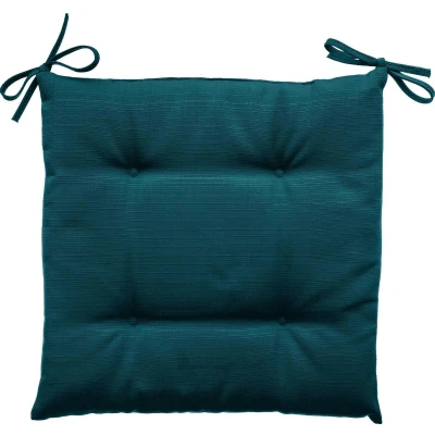 Afbeelding van Hesperide Stoelkussen Korai canard blauw met lintjes Waterafstotend Afneembare hoes 4 knopen