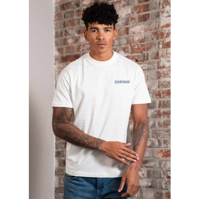 Afbeelding van Napapijri Sovana Tshirt print, Heren, Maat: XL, White heron