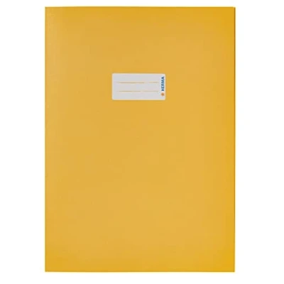Image de HERMA Protège cahier recyclé, format A4, en papier, jaune