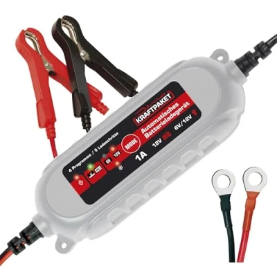 Afbeelding van Dino KRAFTPAKET acculader 6/12V 1A + ring Batterijen &amp; laders
