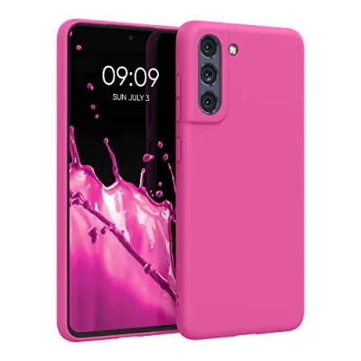 Afbeelding van kwmobile telefoonhoesje geschikt voor Samsung Galaxy S21 FE Hoesje smartphone Back cover in neon roze