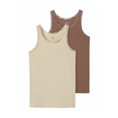 Afbeelding van Name it TANK 2ERPACK Top voor kinderen, Maat: 116, Peyote