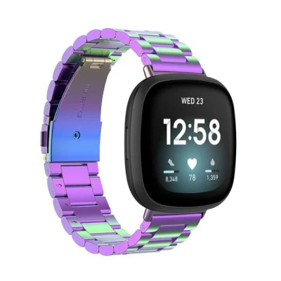 Afbeelding van Fitbit Versa 3/4 &amp; Sense 1/2 metalen schakelbandje Multicolor