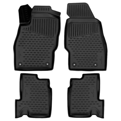 Afbeelding van WALSER XTR 75161 Vloermatset Rubber voor en achter Zwart Op maat gemaakt
