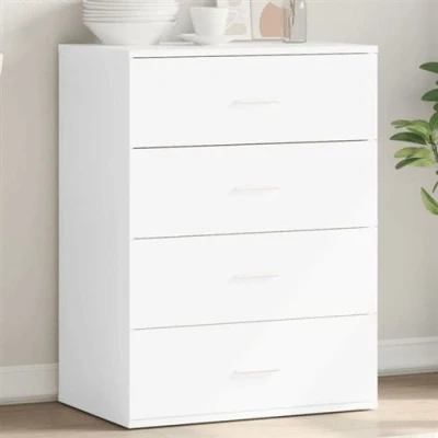 Afbeelding van Dressoir 60x39x80 cm bewerkt hout wit