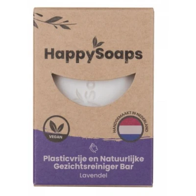 Afbeelding van HappySoaps Gezichtsreiniger Bar Lavendel 70 gr