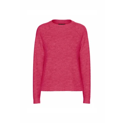 Afbeelding van Pieces Trui Pcjuliana Ls O neck Knit Noos Bc 17126277 Beetroot Purple Dames Maat S