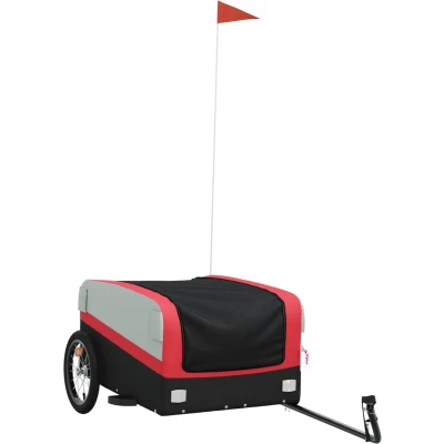 Afbeelding van Fietstrailer 45 kg ijzer zwart en rood