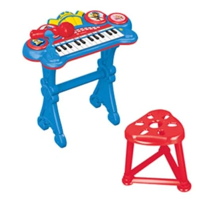 Afbeelding van Lexibook, Paw Patrol, elektronisch toetsenbord met zitting, microfoon, mp3 speler, geluidseffecten, demomelodieën, blauw/rood, K707PA