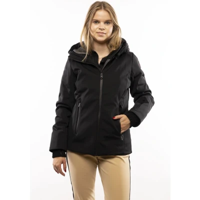 Afbeelding van Icepeak Ecorse Softshell Winterjas Dames Black 36 Zwart Ski Jassen