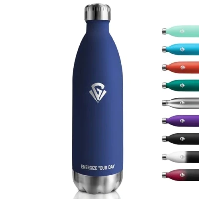 Afbeelding van Thermosfles 1000 ml, thermosfles, BPA vrij, lekvrij, roestvrij staal, voor sport, volwassenen, kinderen, voetbal, universiteit, reizen