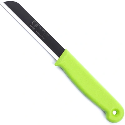 Afbeelding van Solingen Schilmesje RVS Glad 18,5 cm met &quot;Blade Cover&quot; Groen