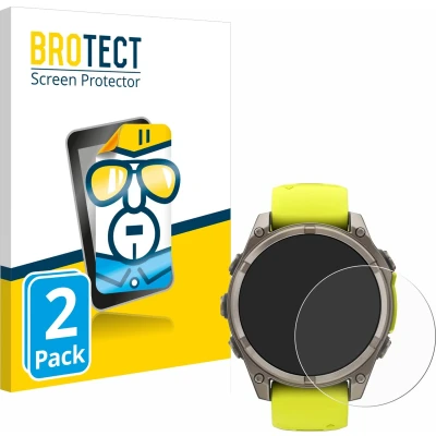 Afbeelding van BROTECT Screenprotector voor Garmin Fenix 8 Solar (47 mm) Folie Beschermfolie transparant (2 Stuks)
