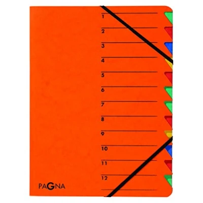 Image de Pagna trieur easy a4 carton 12 compartiments orange 24131