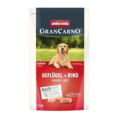 Afbeelding van 4kg animonda GranCarno Senior Gevogelte + Rund droogvoer voor honden