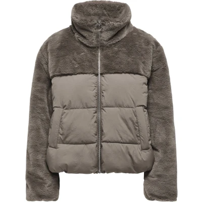 Afbeelding van Only ONLWANJA FUR PUFFER MIX JACKET CC OTW Walnut Winterjas XS