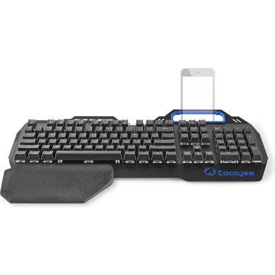 Afbeelding van Nedis Gkbd400Bkus Mechanisch Gamingtoetsenbord Rgb Verlichting Us Internationaal Metalen Design
