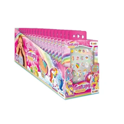 Afbeelding van CRAZE Galupy Unicorn 18 stuks kunstnagels voor meisjes, 24 in verschillende maten