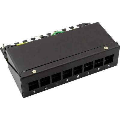 Afbeelding van VALUE Keystone module houder, 8 poorts, zwart