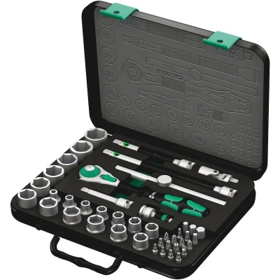 Afbeelding van Wera 8100 SB 2 Zyklop 05003594001 Dopsleutelset Metrisch 3/8 (10 mm) 43 delig